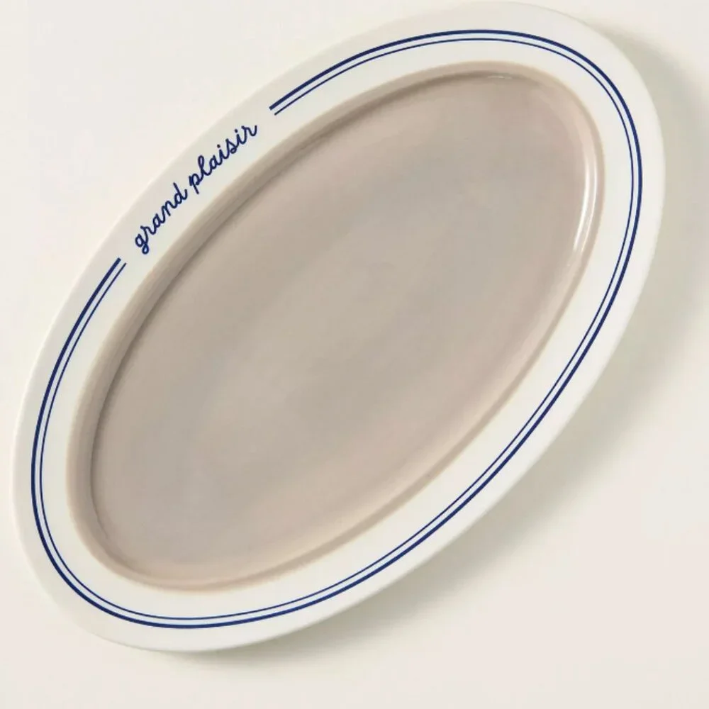 Anthropologie Café Violette Handpainted Stoneware Small Serving Platter NWT